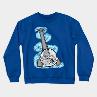 Black And White Corn Popper With Blue Splash Crewneck Sweatshirt